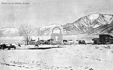 Winter Scene Millett Nevada NV - Reprint