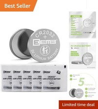 CR2032 5-Pack Lithium Coin Cell Batteries - Long-Lasting Power for Devices