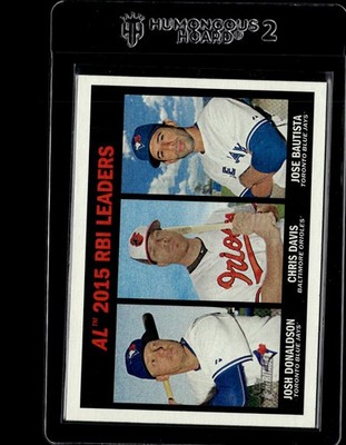 2016 Topps Heritage #241 Josh Donaldson / Chris Davis / Jose Bautista