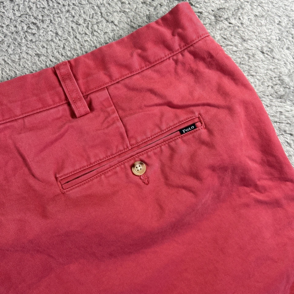 Pantalones Cortos Polo Ralph Lauren Para Hombres 48B Grande Salmón Rosa Rojo Chino Golf Preppy Relajado Foto 3 de 4