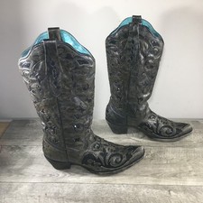 Corral Belle LI Metallic Goat Leather Western Snip Toe Womens Boots Size 10 M
