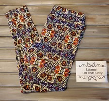 LuLaRoe Leggings TC Tall and Curvy Kaleidoscope NWOT Vintage Print