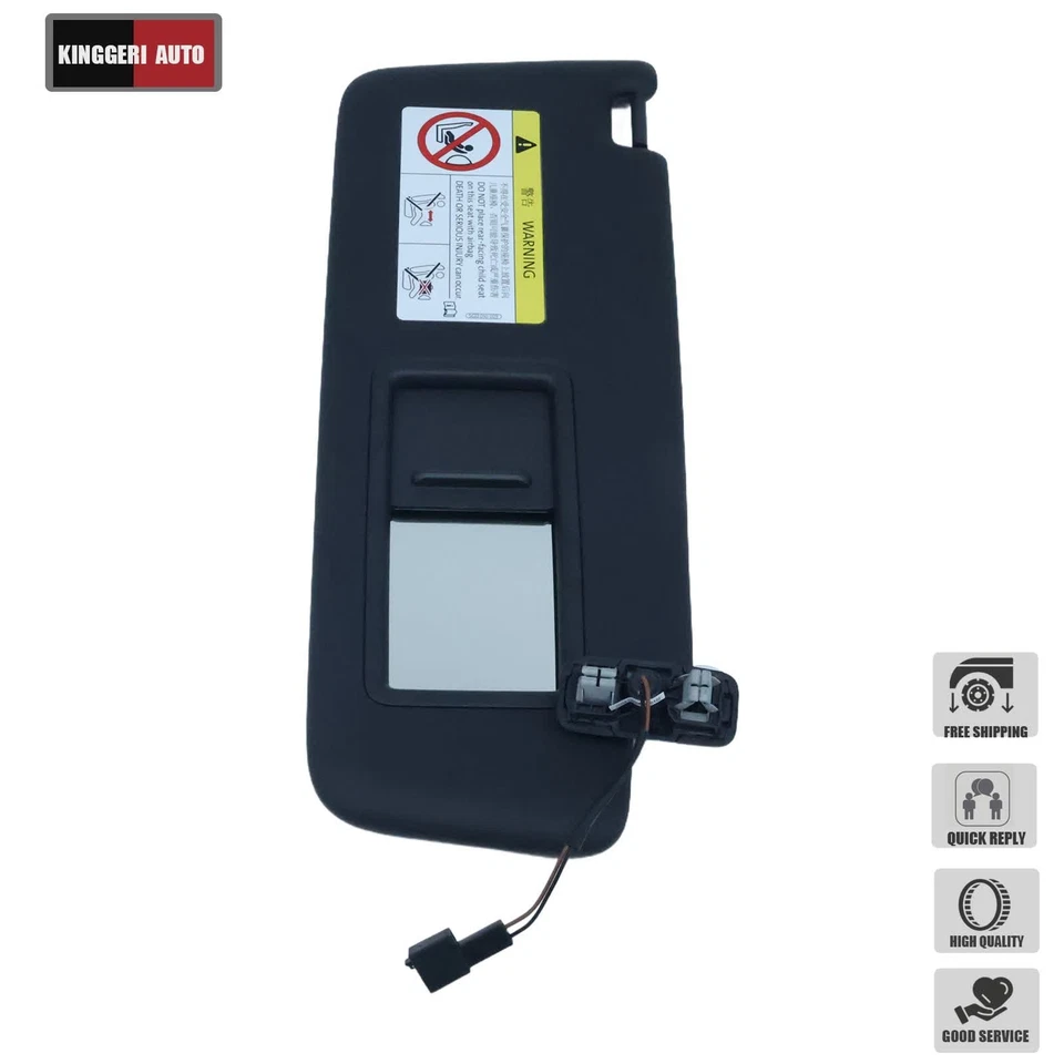 Passenger Side Sun Visor Panel For Volkswagen Jetta 2019 2020-2021 SE 1.4L Black Foto 2 de 4