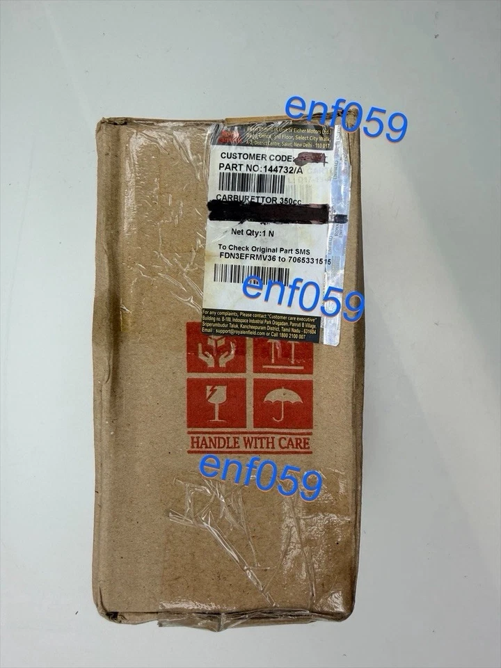 Royal Enfield Carburettor 350cc . Part No 144732/A Genuine Royal Enfield Part. - Image 2 of 4