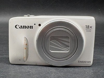CANON Powershot SX600 HS Digitalkamera Weiß 18x Zoom 16 MP Kompakt Vintage