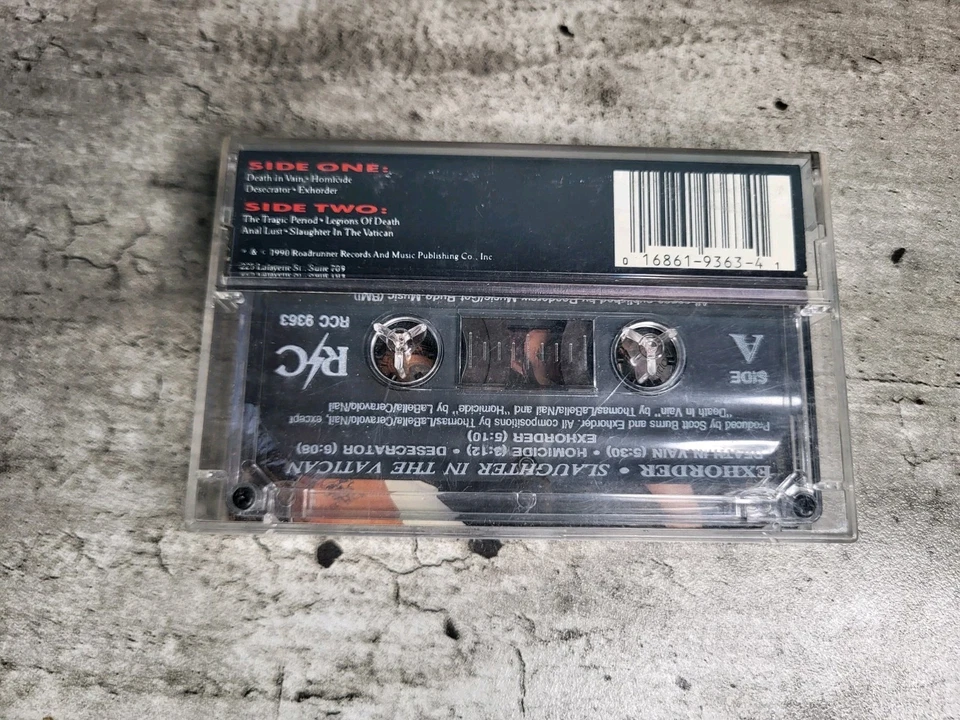 Exhorder: Slaughter In The Vatican Cassette Tape 1990 Roadrunner Records RARE - Image 2 of 4