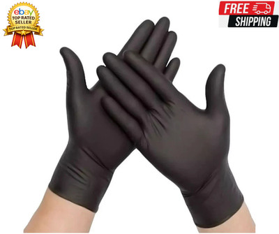 100-2000X Black Nitrile Gloves Powder Free Latex Free Disposable Medical Strong
