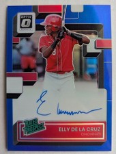 2022 Donruss Optic Rated Prospect - Elly De La Cruz #RPS-EC Blue Prizm AUTO 6/25