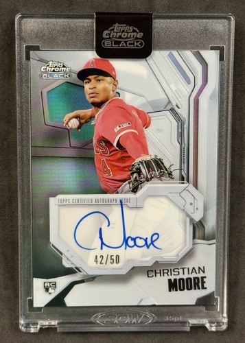 2026 Topps Chrome Black Christian Moore Ivory Autographs (Raw)