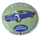 Vintage Ford Sign - Mustang Ford Automobile Service Station Gas Pump Sign