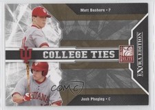 2009 Donruss Elite Extra Edition College Ties Gold Matt Bashore Josh Phegley 0j5