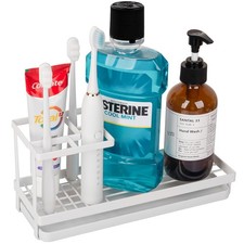 Toothbrush Holders for Bathrooms, Carbon Steel Tooth Brushing Holder Toothbru...