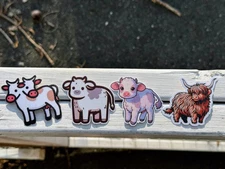 Cute Farm Cow Stickers | Animal Vinyl Decals for Laptops, Notebooks, and More