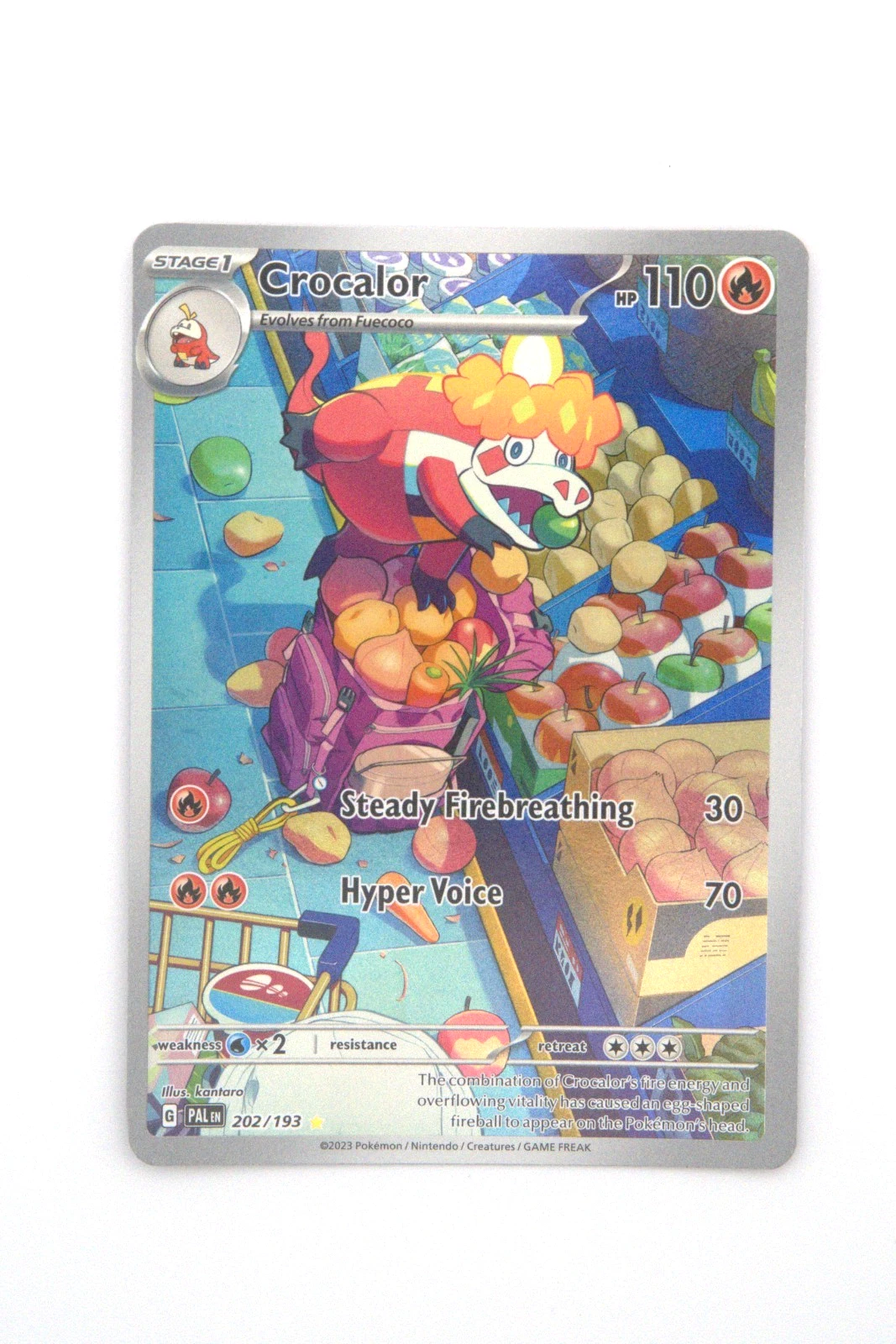 Pokemon Paldea Evolved Crocalor 202/193 Illustration Rare Holo MINT