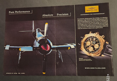 Breitling Chronomat Wristwatch 2007 Original Print Ad 2 page 11 X 16