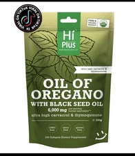 Oregano Black Seed Oil Softgels 6000mg Immune Support Vegan 300ct