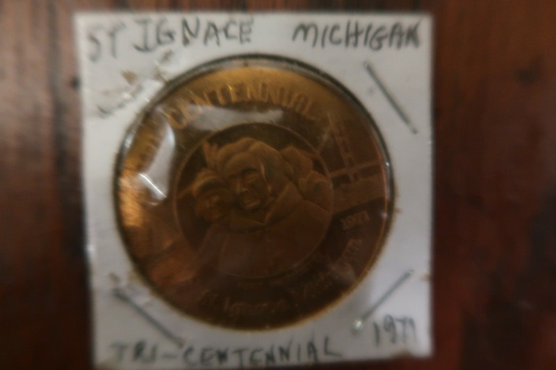 St Ignace Michigan Tricentennial 300 Years Of History Token 1971 Pere Marquette