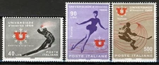 Italy 1966, Wintersports set VF MNH, Mi 1198-1200