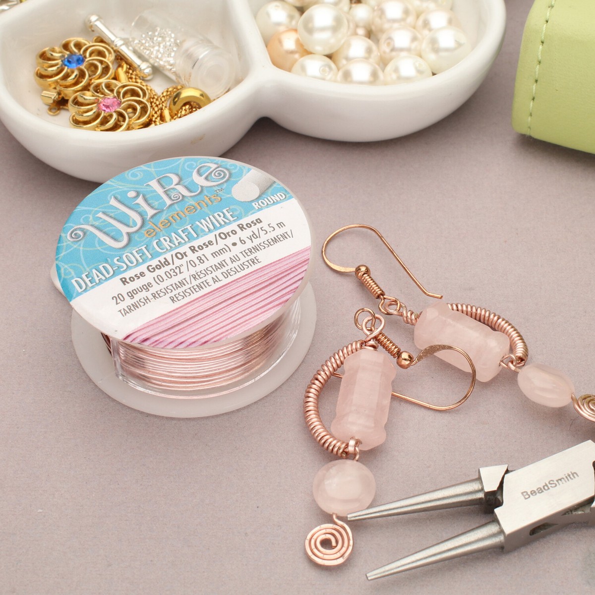 Tarnish Resistant Rose Gold Jewelry Wire BeadSmith Craft Wire Rose