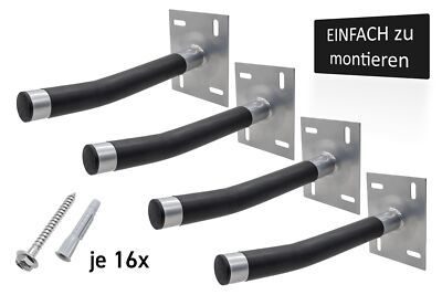 Autoreifen-Wandhalter-Set für 4 Felgen mit Schrumpfschlauch-Überzug + Schrauben