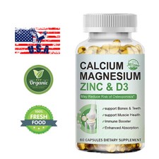 Calcium Magnesium Zinc with Vitamin D3 Strong For Bone Health Muscle Improvement