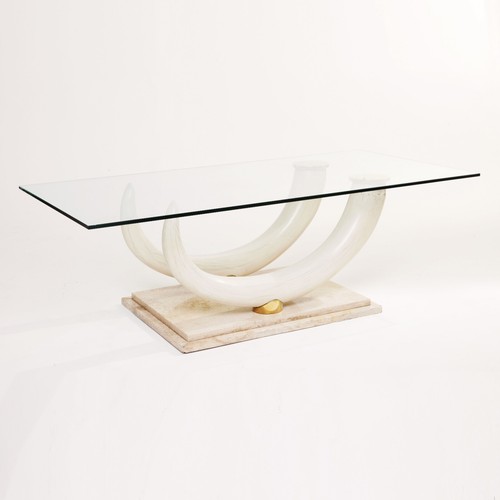 Maison Jansen For Ralph Pucci Collections Italy USA Faux Tusk Coffee Table - Picture 2 of 8