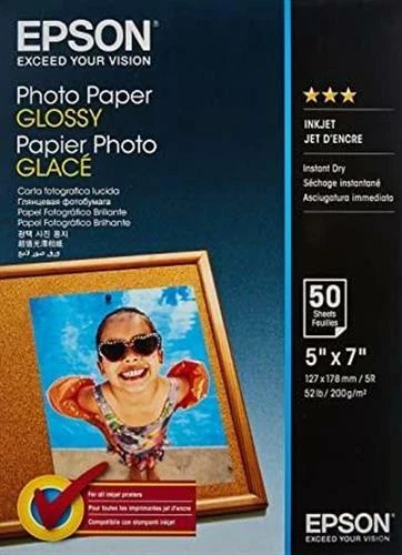 Original Epson Glossy Photo Paper 13cm x 18cm - 50 Sheets - C13S042545 - Image 1 of 1