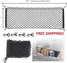 Heavy Duty SUV Truck Cargo Net, 43 x 23 Inch 2-Layer Elastic Storage Organizer