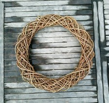 Handwoven Natural Door Wreath Christmas Wicker Plain Hoop Ring 30 40 50 60 70cm