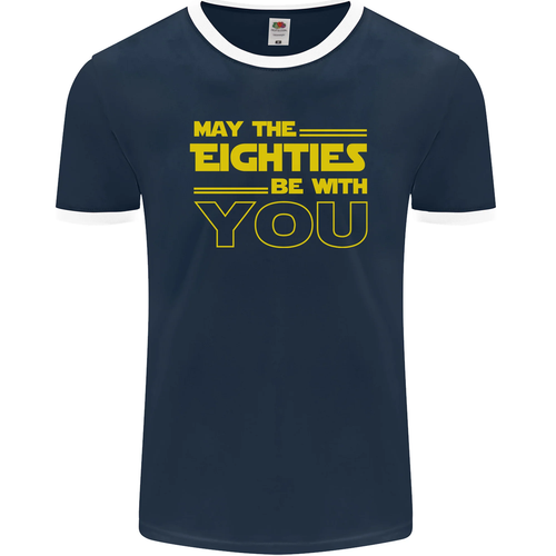 Que Les Années 80 Soient Avec Vous T-Shirt Ringer Sci-Fi Pour Hommes FotL - Picture 10 of 15