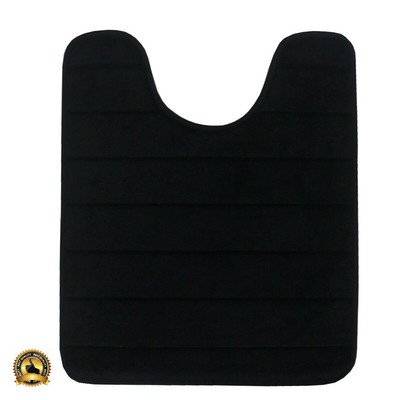 Black Toilet Carpet Contour Bath Rugs Rug Around Under Floor Mat