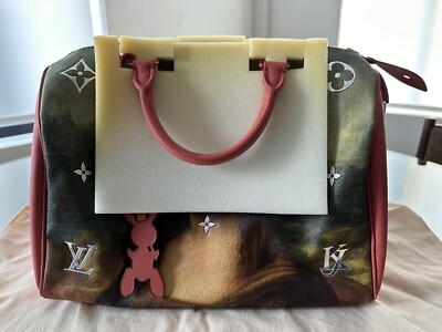 Louis Vuitton x Jeff Koons Speedy 30 Mona Lisa Leather Pink M43372