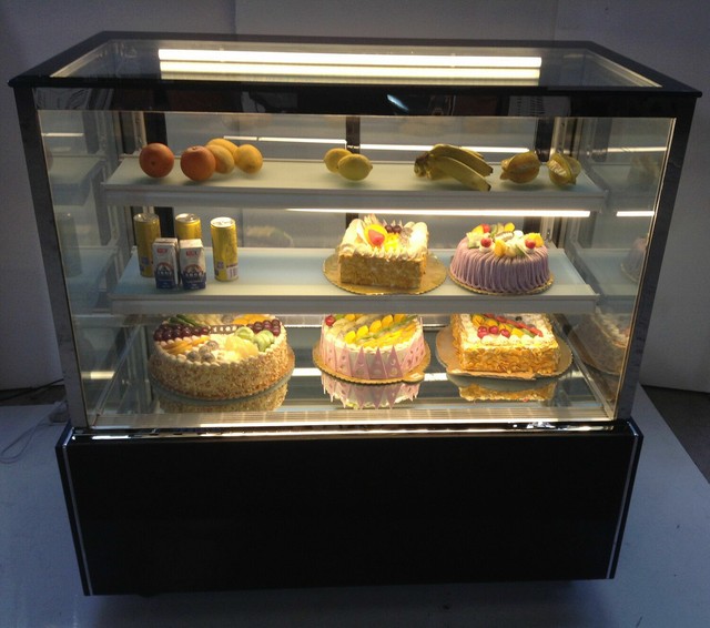 220v Refrigerated Cake Showcase Countertop Bakery Dispaly Case