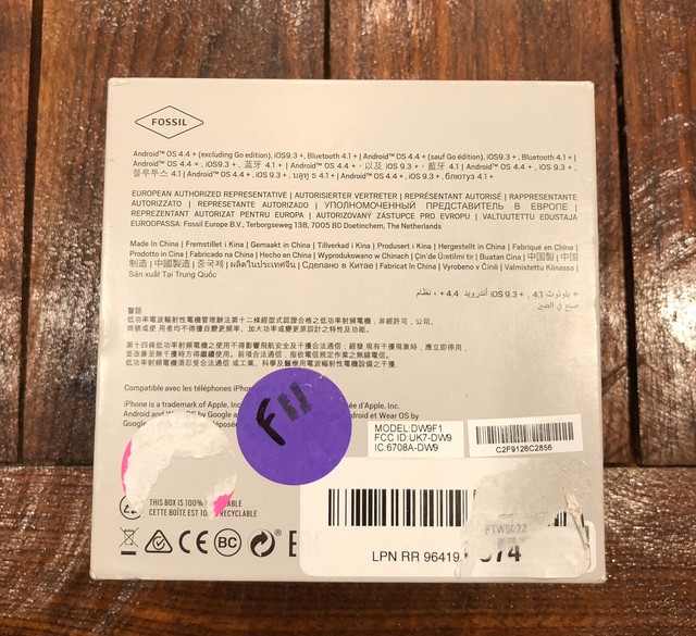 fossil model dw9f1