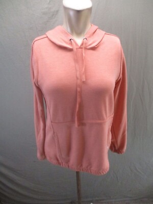 MARIKA Size S Womens Orange Drawstring Pocket Running Athletic Gym Hoodie 625
