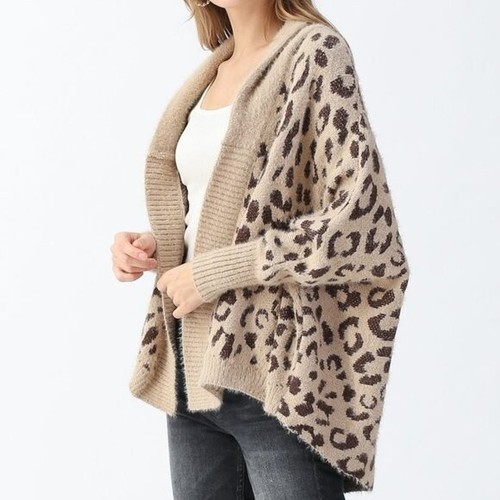 leopard cardigan sweater