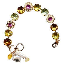 Mariana Bracelet Sassy Citrine, Rose, Yellow Opal, & Topaz Austrian Crystals ...
