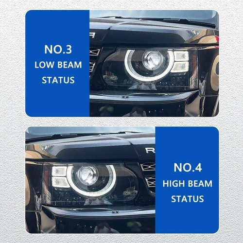 For Land Rover Range Rover Sport 2006-2013 Pair Of LED Front Headlight Assembly - Picture 9 of 12