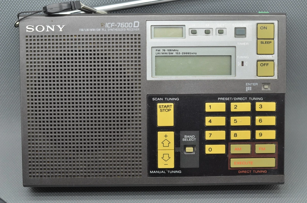 Sony ICF-7600D weltempfänger Radio, FM/LW/MW/SW PLL Synthesized Receiver