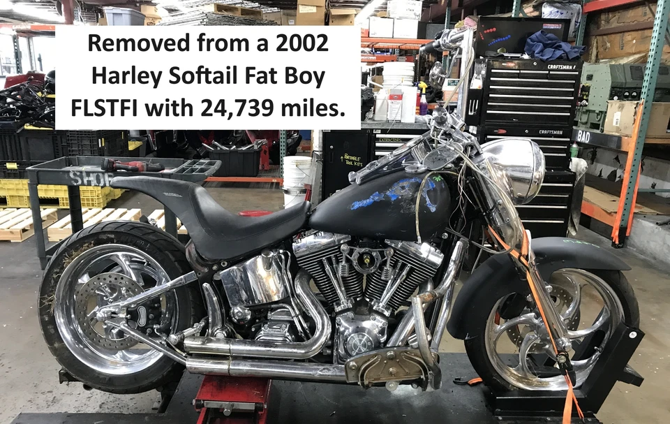 Harley Softail 2002 conjunto de horquilla delantera izquierda 41 mm cromado Foto 3 de 4