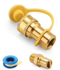 1/2" QDD LP Gas Quick Connect Fittings with Male Insert Plug Natural Gas Propan