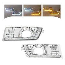 Fog Lamp Wturn Signal For Cadillac Srx 2012-17 Led Daytime Running Lights Drl