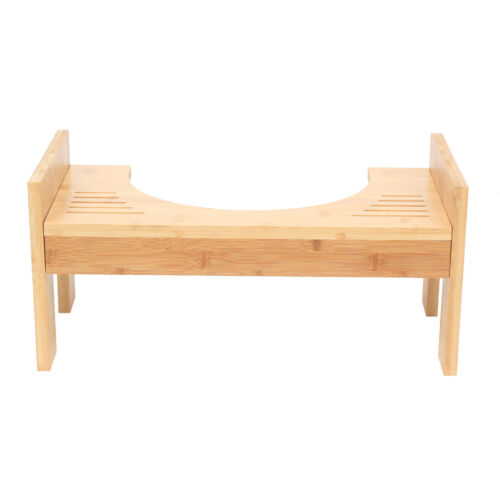 Toilettenhocker Holz Klohocker Erwachsene Toilettenhocker aus Bambus WC Hocker - Bild 7 von 15