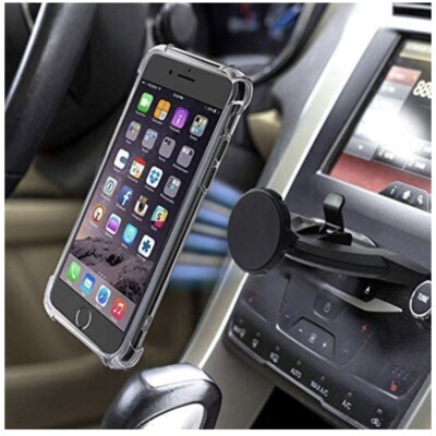 Manords Magnetic CD Slot Car Phone Mount Holder Universal 360 Rotating Case 