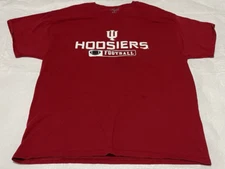 Indiana Hoosiers Football T Shirt Mens’s XL Red Champion Authentic Athletic Wear