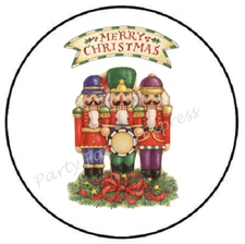 MERRY CHRISTMAS NUTCRACKER ENVELOPE SEALS LABELS STICKERS PARTY FAVORS