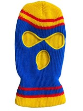 Vtg NOS Ski Mask 3 Hole Robber Knit Balaclava Full Face 70s 80s