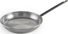 Garcima_Heavy Duty Polished Steel Shallow Pan with One Handle, 24 cm