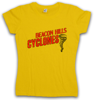 Beacon Hills Cyclones Damen T-Shirt Teen Team Symbol Sign Logo Wolf