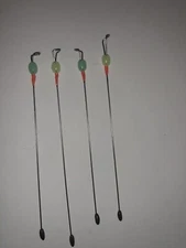 Titanium NITI Ice Fishing Spring Bobber 4 pack UL Wire .016   **Glow**